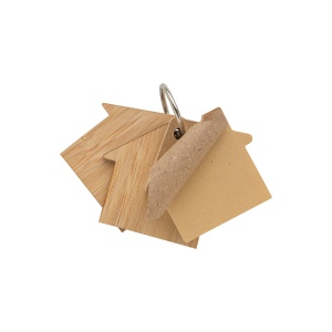 Feuilles adhésives pour notes en forme de maison (80 pages), revêtement en bambou 5