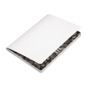 Carnet en papier de pierre, feuilles blanches lignées, 64 pag., 14,5x21 cm