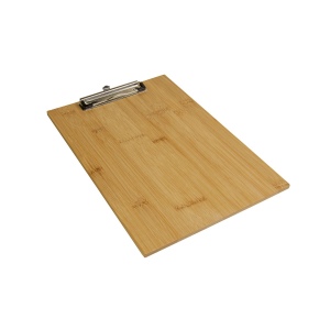 Porte-blocs A4 en bambou avec clip en métal 4