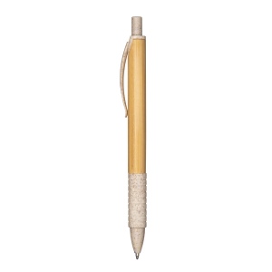 Stylo à déclic en bambou et en paille de blé 8