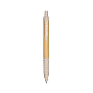 Stylo à déclic en bambou et en paille de blé 3