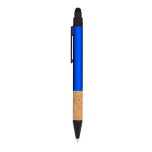 Stylo à déclic en aluminium recyclé avec grip en liège et touch screen 4