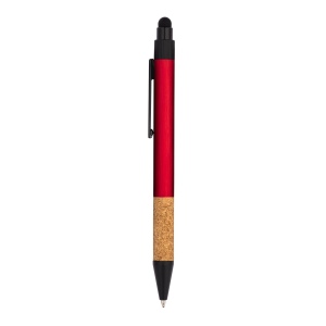 Stylo à déclic en aluminium recyclé avec grip en liège et touch screen 5