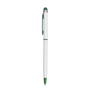 Stylo à bille en métal, avec touch screen en gomme, clip et pointe assorties. 9