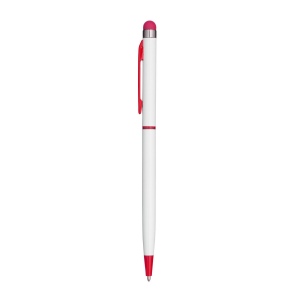 Stylo à bille en métal, avec touch screen en gomme, clip et pointe assorties. 10