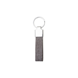 Porte-clé en Rpet avec plaque métallique chromée 5