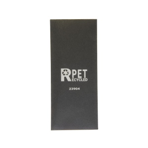 Porte-clé en Rpet avec plaque métallique chromée 6