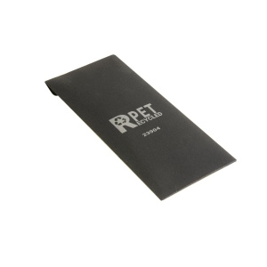 Porte-clé en Rpet avec plaque métallique chromée 7