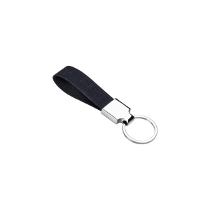 Porte-clé en Rpet avec plaque métallique chromée 3