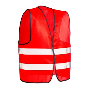 Gilet promotionnel en polyester avec bande réfléchissante et fermeture velcro 7