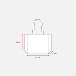Tote bag en toile de jute, anses longues et soufflet 8