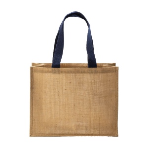 Tote bag en toile de jute, anses longues et soufflet 11