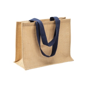 Tote bag en toile de jute, anses longues et soufflet 4