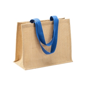 Tote bag en toile de jute, anses longues et soufflet 3
