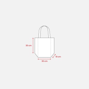 Mini tote bag en toile de jute avec anses et inserts colorés 16
