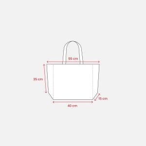 Tote bag en toile de jute avec soufflet à la base et anses 4