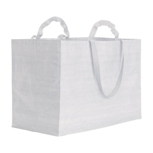 Tote bag maxi en polypropylène recyclé avec anses doubles en ruban (courtes et longues) 3