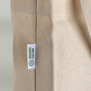 Tote bag en coton biologique 220 g/m2, avec anses longues et soufflet 6