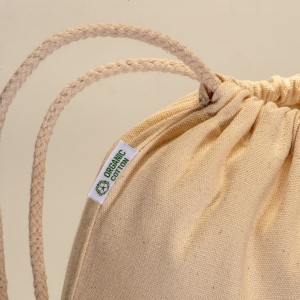 Sac à dos en coton biologique 220 g/m2 avec fermeture à cordons 6