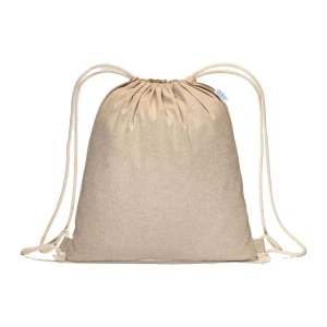 Sac à dos en coton recyclé effet mélange 180 g/m2 avec fermeture à cordons 4