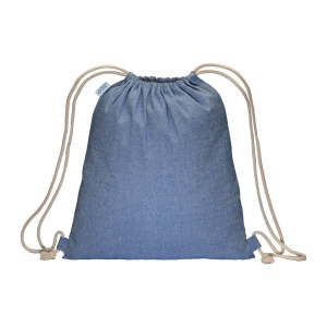 Sac à dos en coton recyclé effet mélange 180 g/m2 avec fermeture à cordons 5