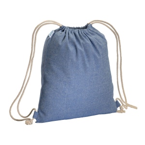 Sac à dos en coton recyclé effet mélange 180 g/m2 avec fermeture à cordons 3