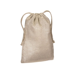 Pochon en polycoton brillant 90 g/m2 avec fermeture à cordons