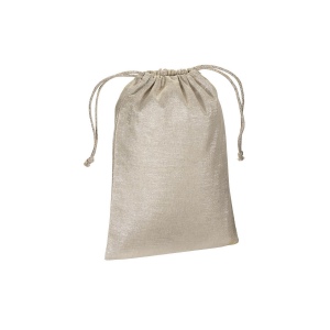 Pochon en polycoton brillant 90 g/m2 avec fermeture à cordons