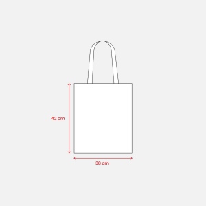 Tote bag en coton recyclé 120 g/m2, anses longues 25
