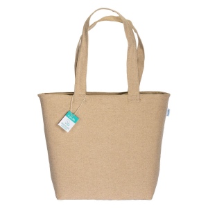 Tote bag en coton recyclé avec soufflet, 280 g/m2 4