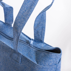 Tote bag en coton recyclé avec soufflet, 280 g/m2 13