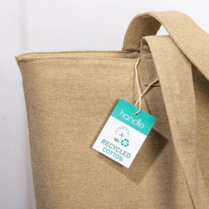 Tote bag en coton recyclé avec soufflet, 280 g/m2 5