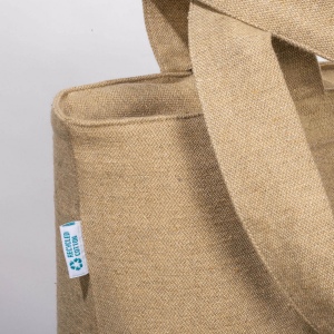 Tote bag en coton recyclé avec soufflet, 280 g/m2 6