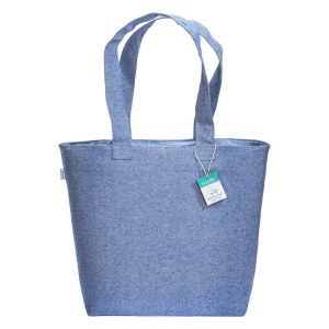 Tote bag en coton recyclé avec soufflet, 280 g/m2 10