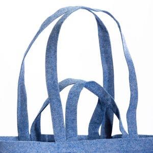 Tote bag en coton recyclé, avec soufflet à la base et anses doubles, 280 g/m2 13