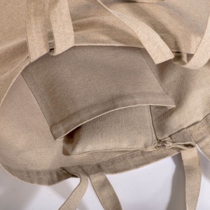 Tote bag en coton recyclé, avec soufflet à la base et anses doubles, 280 g/m2 8