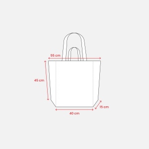 Tote bag en coton recyclé, avec soufflet à la base et anses doubles, 280 g/m2 9