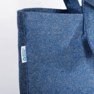 Tote bag en coton recyclé, avec soufflet à la base et anses doubles, 280 g/m2 12