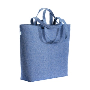 Tote bag en coton recyclé, avec soufflet à la base et anses doubles, 280 g/m2 3