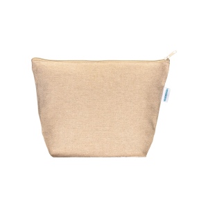 Beauty case en coton recyclé, avec soufflet à la base et avec fermeture éclair, 280 g/m2 4