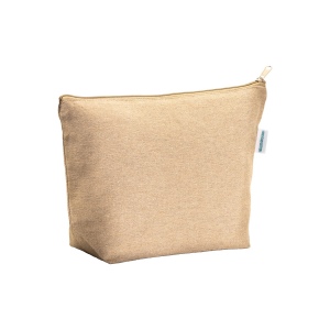 Beauty case en coton recyclé, avec soufflet à la base et avec fermeture éclair, 280 g/m2 2