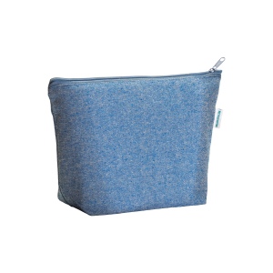 Beauty case en coton recyclé, avec soufflet à la base et avec fermeture éclair, 280 g/m2 3