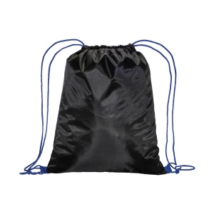 Sac à dos noir en polyester 210 T avec fermeture à cordons et cordons colorés 11