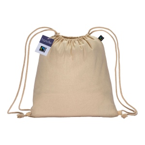 Sac à dos en coton FAIRTRADE ® 140 g/m2 avec fermeture à cordons 3