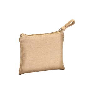 Beauty case/ porte-monnaie en coton recyclé 280 g/m2, avec fermeture éclair