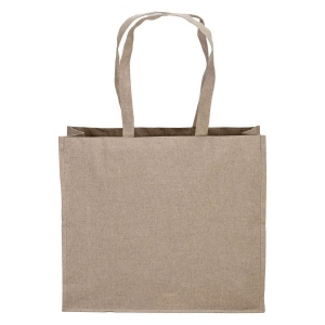 Tote bag en coton recyclé, 120 g/m2 avec intérieur laminé en PP 4