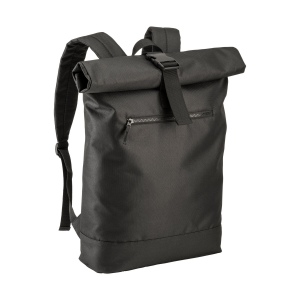 Sac à dos Roll porte pc (17") en polyester recyclé R-PET avec poche extérieure zippée 5