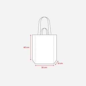 Tote bag avec soufflet en coton 220 g/m2, avec double anse 4