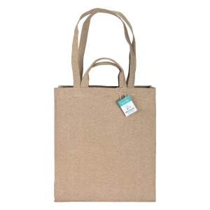 Tote bag avec soufflet en coton recyclé 280 g/m2, avec double anse 3