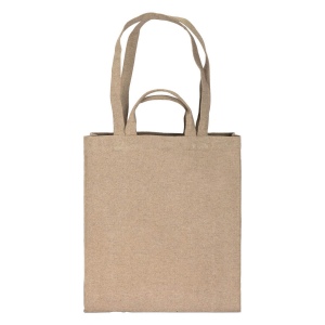 Tote bag avec soufflet en coton recyclé 280 g/m2, avec double anse 4